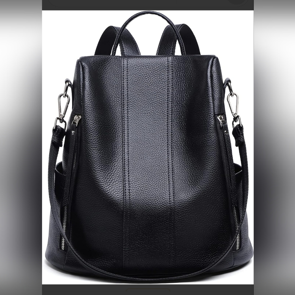 Seammers secure leather backpack handbag safety first great kid teen bag